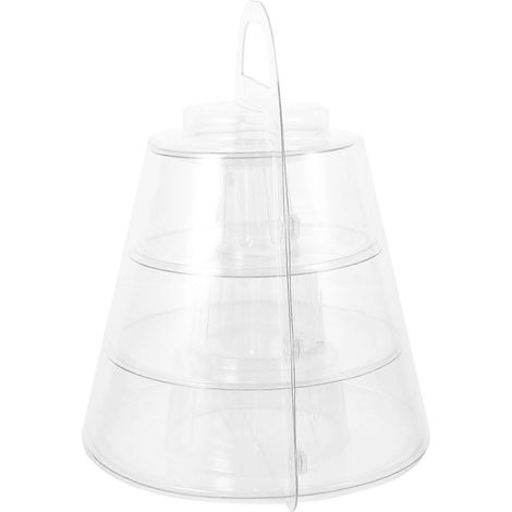 Présentoir à macarons transparent réutilisable, idéal pour les fêtes (1 pièce). (1/5)