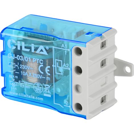 Télérupteur Silencieux CILIA EVO 230V 10A Relais à Impulsions avec Condensateur Intégré Compatible avec Finder 27.21 Jusqu'à 15 Boutons Lumineux