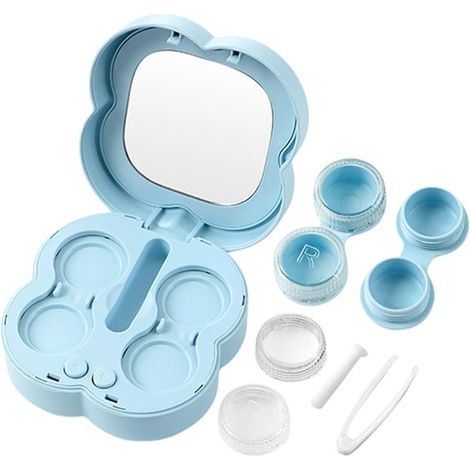 Nettoyeur à ultrasons pour lentilles CT,2 W,3,7 V,360°,7 ml,50 Hz,Faible niveau sonore,Fonctionne avec une pile AAA (1 x 1),Bleu (1/5)