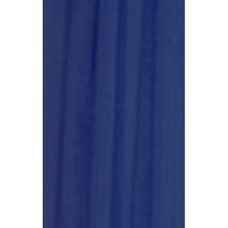 Rideau de douche 180x200cm, vinyle, bleu (1/2)