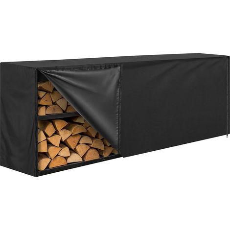 Housse pour support à bois de chauffage, robuste et imperméable (122 x 61 x 107 cm), tissu Oxford 420D, résistante à la poussière (1/5)