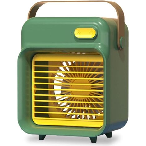 Portable Air Conditioner Fan - Quiet Air Cooler with Three-Speed Wind Speed Mini desktop cooling fan, built-in large capacity battery (1/5)