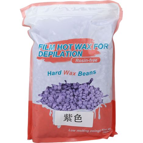 Perles de cire épilatoire pour femmes et hommes, cire dure douce pour visage, maillot, jambes et aisselles, 35,3 oz, violet (1/5)