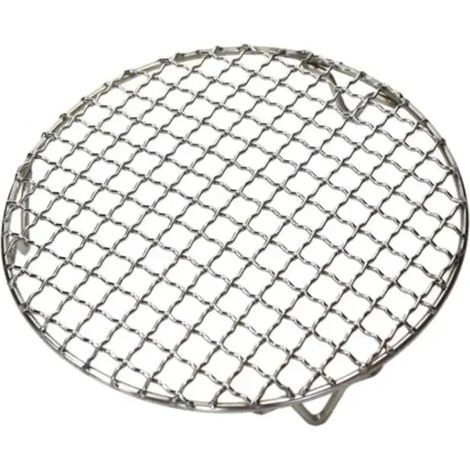 Grille de cuisson ronde antiadhésive en acier inoxydable pour barbecue, ustensiles de cuisson, tapis de cuisson pour barbecue, réchauds de camping portables