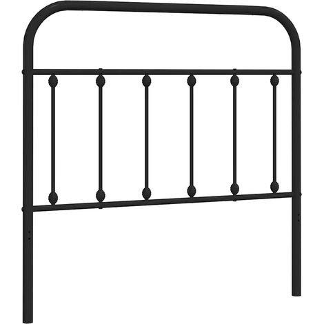 Cabecero de metal negro 100 cm vidaXL (1/5)