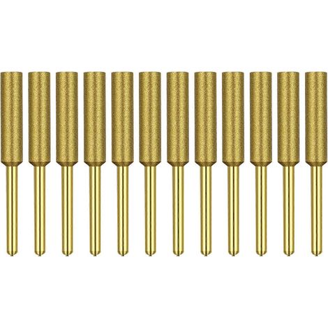 Affûteuse de chaîne diamantée, meule à aiguiser en titane, pour bijouterie, travail du bois et scie à chaîne, lot de 12, 5,5 mm (1/5)