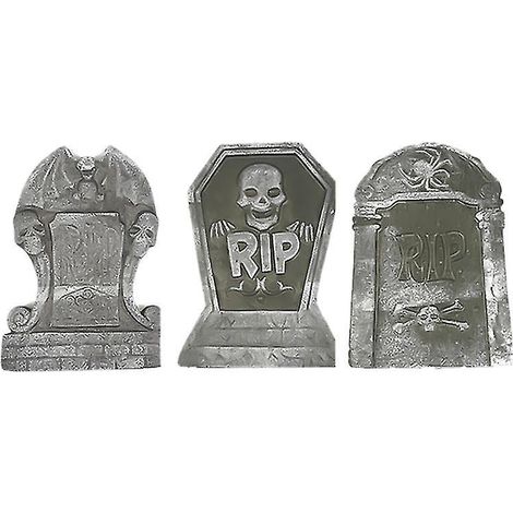 12 Stück künstliche Schaumgrabsteine für Halloween-Dekorationen