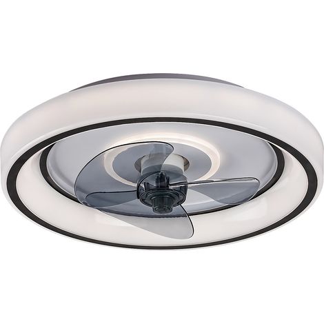 Plafonnier ventilateur LED Horacio noir dimmable 47 cm (1/5)