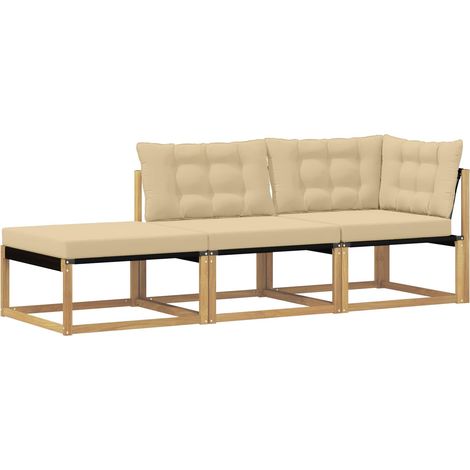 Unità Divano Sezionale con cuscino Bianco 241,5 x 83 x 73 cm vidaXL