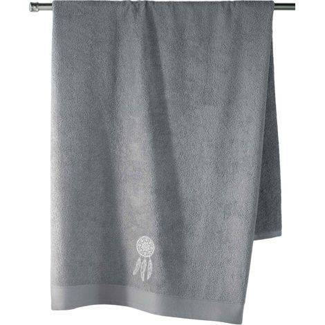 Serviette de toilette 70 x 130 cm Attrape Reves Gris