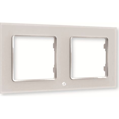 SHELLY Wandtaster-Rahmen Wall Frame 2, weiß, 2-fach
