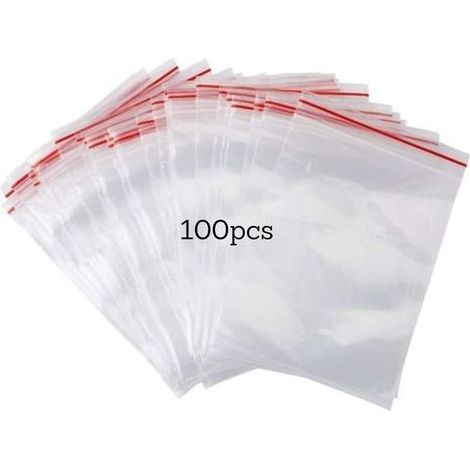 Sachets Zip Refermables (6 x 9cm) x 100 Sachet Zip Transparent Pochette Zip Plastique Pochette Plastique Zip Sachet Plastique Transparent (1/5)