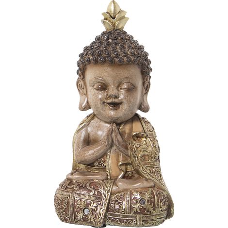 Polychrom Buddha Figur 13x10x23cmpour Alle Stile, um zu Hause eine Note zu verleihen (1/5)