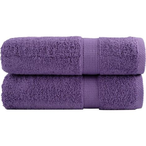 Toallas de ducha SOLUND 2 unidades morado 70x140 cm 600 gsm vidaXL