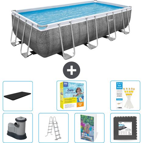 Bestway Power Steel Rechteckig - 549x274x122 cm - 8-teilig S607