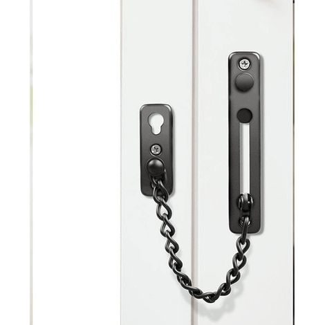 Chaîne de porte extra épaisse Serrure de porte en acier inoxydable 304 Serrure de porte robuste Chaîne de porte antivol (1/5)