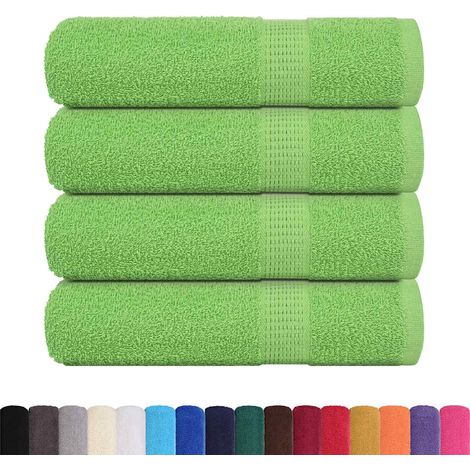 Serviettes de douche 4 pcs,Serviettes de bain vert pomme 70x140 cm 100% coton CFW242758 (1/5)