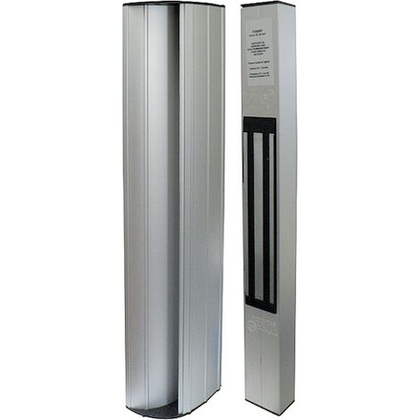 Poignée ventouse électromagnétique 300 kg – Finition argentée – Protection IP66 pour usage extérieur – Alimentation 12/24V DC – Cdvi