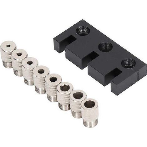 Poinçon de positionnement précis pour trous de 3 à 10 mm en menuiserie. Facile à installer pour le perçage. (1/5)