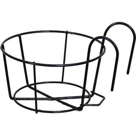 pièce (cadre en fer blanc 30 cm) Support rond pour balcon ou jardin, avec cadre en fer, pour pot de fleurs mural ou panier à fleurs, 30 x 30 x 17 cm, fer 20 cm (1/4)