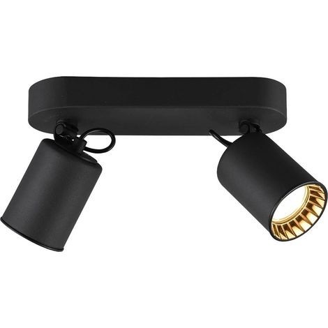 Plafón 2 Focos GU10 Orientables Pago Nero Trio Lighting (1/5)