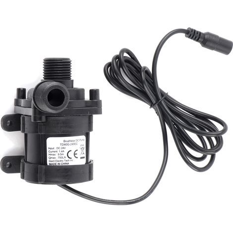Pompe à eau miniature sans balais 24V DC 750L/H ultra silencieuse (1/5)