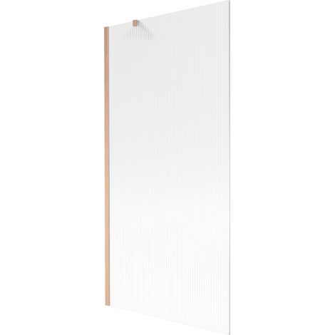 Paroi de baignoire Mexen Next 1 volet 90 x 150 cm, rayures, cuivre brossé - 895-090-000-00-09-65 (1/5)