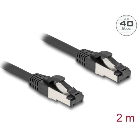 Delock Cable de red RJ45 Cat.8.1 S/FTP, 2 m, negro