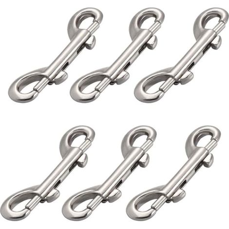 Lot de 6 mousquetons à ergots, crochets en alliage de zinc pour laisse de chien, clé (1/5)