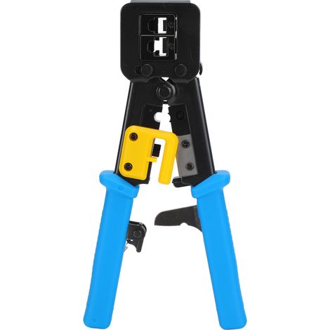 Outil de sertissage de câbles réseau avec mécanisme à cliquet, dénudeur de câbles réseau et outil de sertissage de connecteurs RJ45 2KT-3764A (1/5)