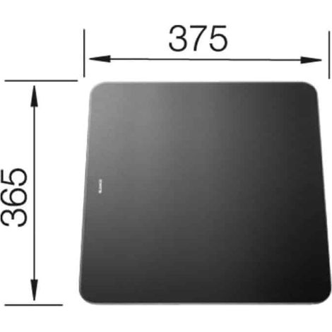 Blanco Planche à découper noire en verre securit