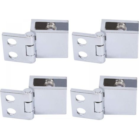 4pcs Glass Hinge Clamp, Glass Door Hinge, Easy Installation, Durable Glass Holder, Glass Door Hinge for Furniture (1/4)