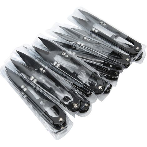 Federdrahtschere (12er-Packung) aus SK5-Kohlenstoffstahl, U-förmig, für Kreuzstichstickerei und Bastelarbeiten. (1/5)