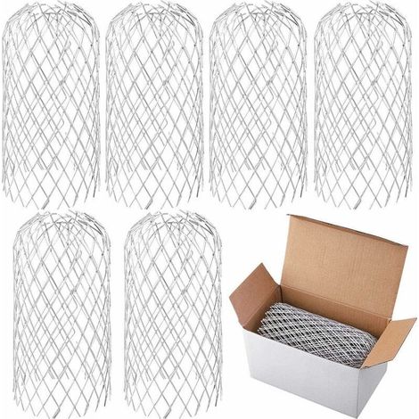 6 Pièces Métal Gardes De Gouttière, 4,5 à 8,5cm Extensible Tamis De Filtre à Tamis Tamis De Gouttière à Feuilles Couvercles De Tuyau De Descente (1/5)