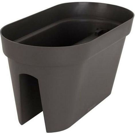 Teva Capri Vaso da Giardino Rettangolare Grigio Antracite 26,8L
