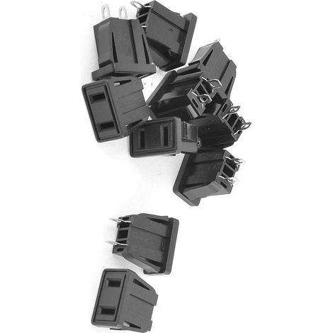 10 Stücke 2 Flache Pin US-Stecker Steckdose Adapter Schwarz SS-6C (1809372e641feef854975919f2d15e72)