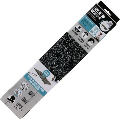Tapis - JE CHERCHE UNE IDEE - Ultra-absorbant - Antidérapant - Noir (1/4)