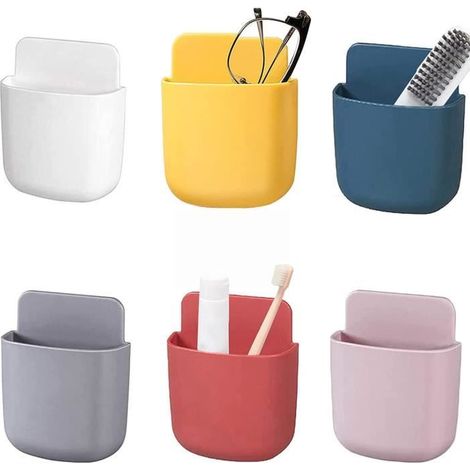 Télécommande Boîte de rangement murale,Support de Téléphone Portable Mural,6pcs Boîte de Rangement à Télécommande Support,(6 Pcs) (1/4)