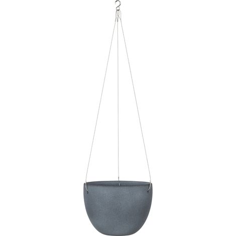 Scheurich Hanging Pot, Blumentopf aus Keramik, Farbe: Dark Stone, 18 cm Durchmesser, 14,8 cm hoch, 4,795 l Vol.