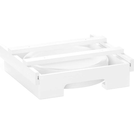 Distributeur d'assiettes en papier en bambou 9/10 pouces - Support sous-meuble et sur comptoir pour paniers à assiettes de cuisine universels C (1/5)