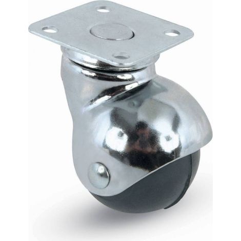 BL RUOTA MOBILE D 30 MM A CUFFIA 165 PIASTRA 2 PZ
