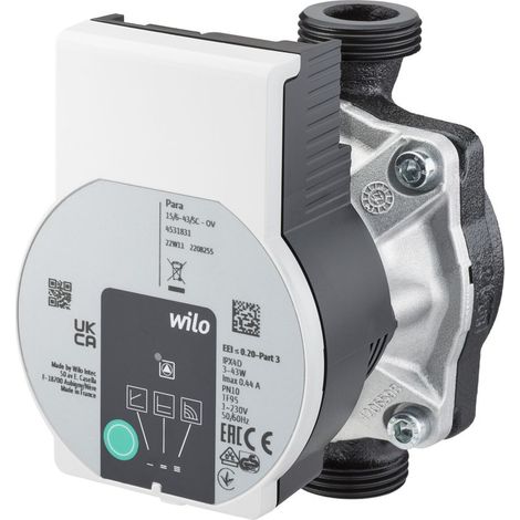 OVENTROP Hocheffizienzpumpe Wilo PARA 15-130/6-43/ SC-12 für Regudis W-HTE Vorlauftemperaturregelmodul und Regudis W-HTF mit gemischtem Heizkreis, 1344581