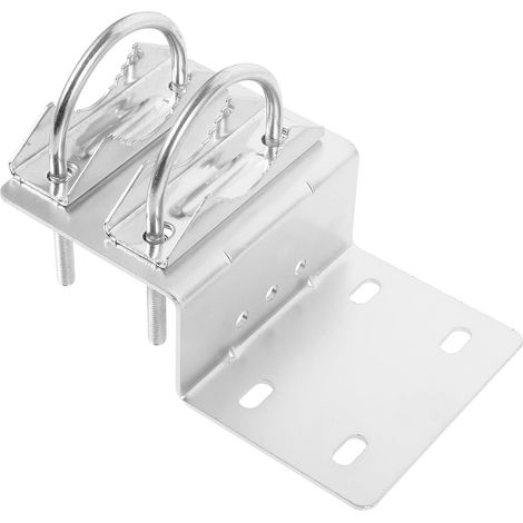 Support de fixation d'antenne extérieure en acier inoxydable avec pince à angle réglable pour montage mural en extérieur, adapté pour station météo et antenne TV (1/5)