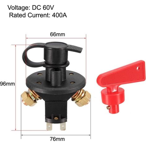 Car battery disconnect switch 2-hole/4-hole 8mm high current rotary switch for yacht and RV conversion ignition (1/4)