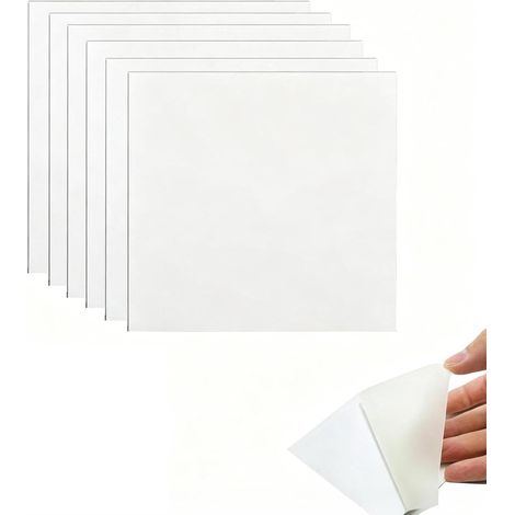 Lot de 6 Patch Réparation en TPU Auto-Adhésif pour Piscine Gonflable 8,8x8,8cm,Flexible étanche,Adhérence instantanée sans résidus,Compatible PVC‑TPU‑nylon (1/5)