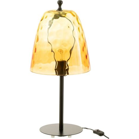 Lampe à Poser en Verre "Océane" 58cm Jaune (1/5)