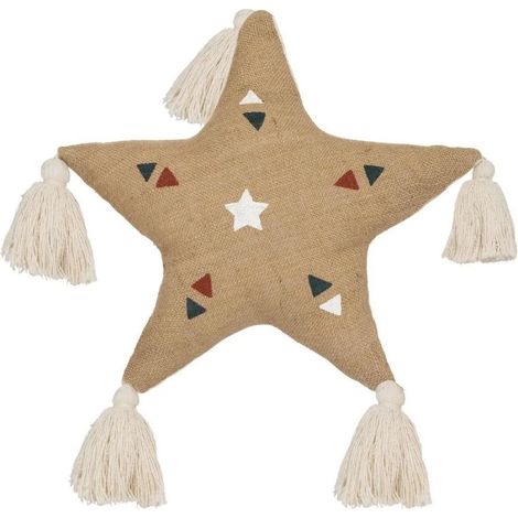 Coussin Étoile Déco Oasis 40x40cm Naturel