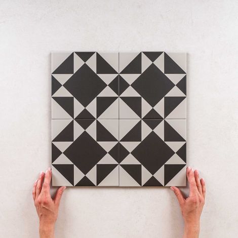 Carrelage Imitation Carreaux de Ciment KOMPAS 20x20cm (0,52m2) Venet - Les Carreaux de Jean (1/5)