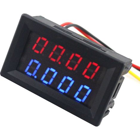 Digitales 4-stelliges Voltmeter/Amperemeter mit LED-Anzeige, Spannungs- und Stromprüfer, DC 0–200 V, 10 A