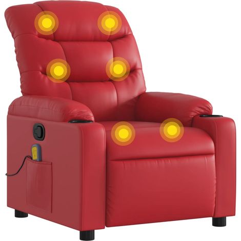 Maison Exclusive - Massagesessel Rot Kunstleder
